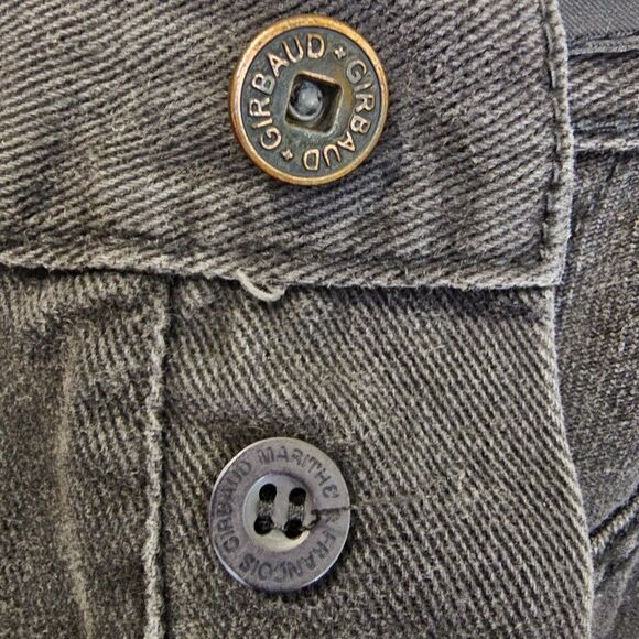 Vintage 90s Marithe Francois Girbaud Faded Baggy Wide Leg Jeans Black Size 42X30 - Picture 7 of 8